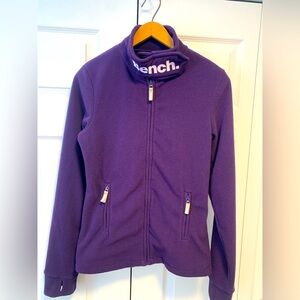 Bench zippered fleece jacket/sweater with zippered pockets Purple